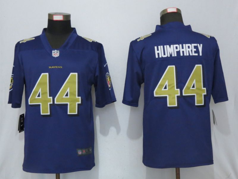 Men Baltimore Ravens #44 Humphrey Navy Purple Nike Color Rush Limited NFL Jerseys
